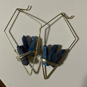 Beautiful blue stone earrings